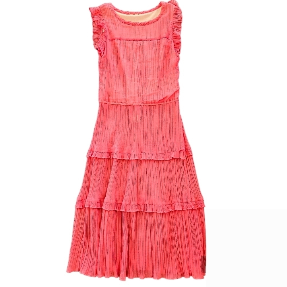 Bright pink frilly dress